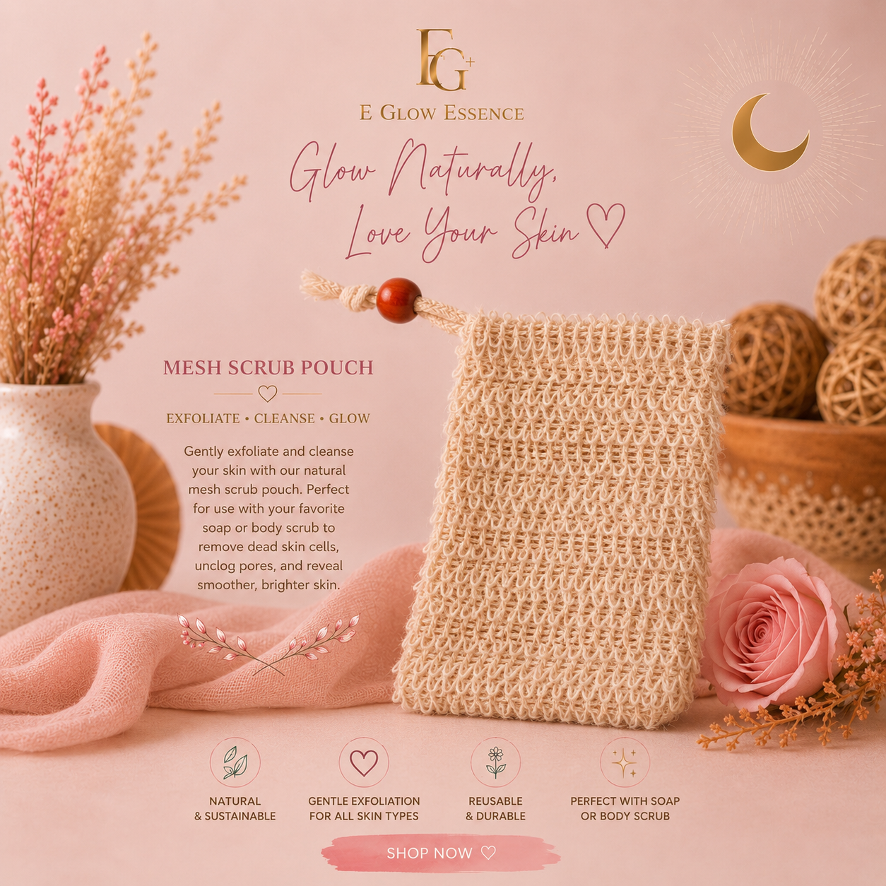 Exfoliating Mesh Pouch